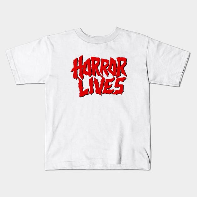 Horror Lives Blood Red Kids T-Shirt by Everything Horror